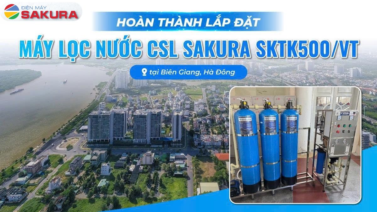 Lắp Đặt Máy Lọc Nước Công Suất Lớn Sakura SKT500/VT Cho 800 Công Nhân Tại Hà Đông Hà Nội
