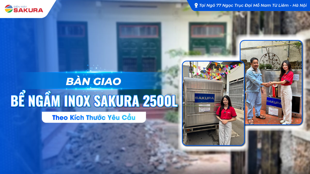 Bàn Giao Bể Ngầm Inox Sakura 2,5m3 Theo Kích Thước Yêu Cầu Tại Ngọc Trục - Hà Nội