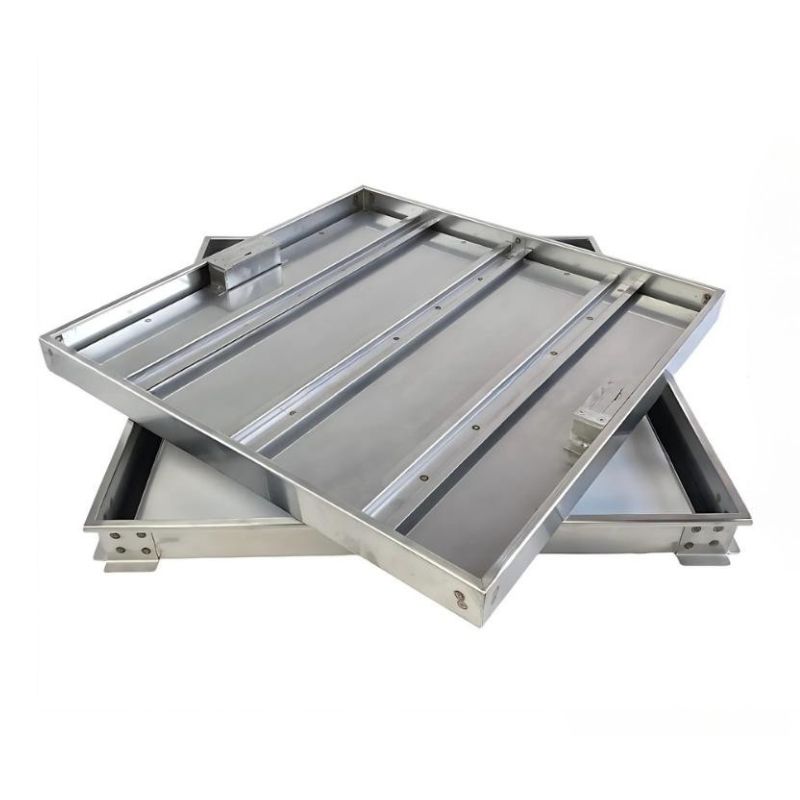 Nắp bể ngầm inox âm sàn hở viền Sakura SHV600-0.5T, chịu tải 500 Kg