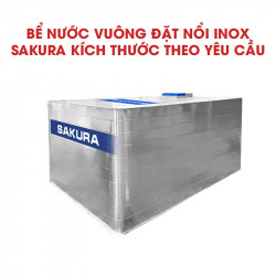  Bể Nước vuông đặt nổi inox Sakura (Kích thước theo yêu cầu)