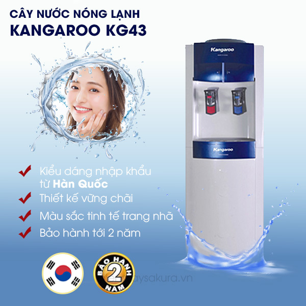 Cây nước nóng lạnh Kangaroo KG43 (Bình úp)