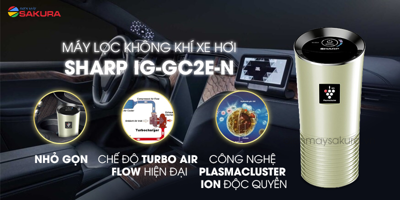 Máy lọc không khí xe hơi Sharp IG-GC2E-N 